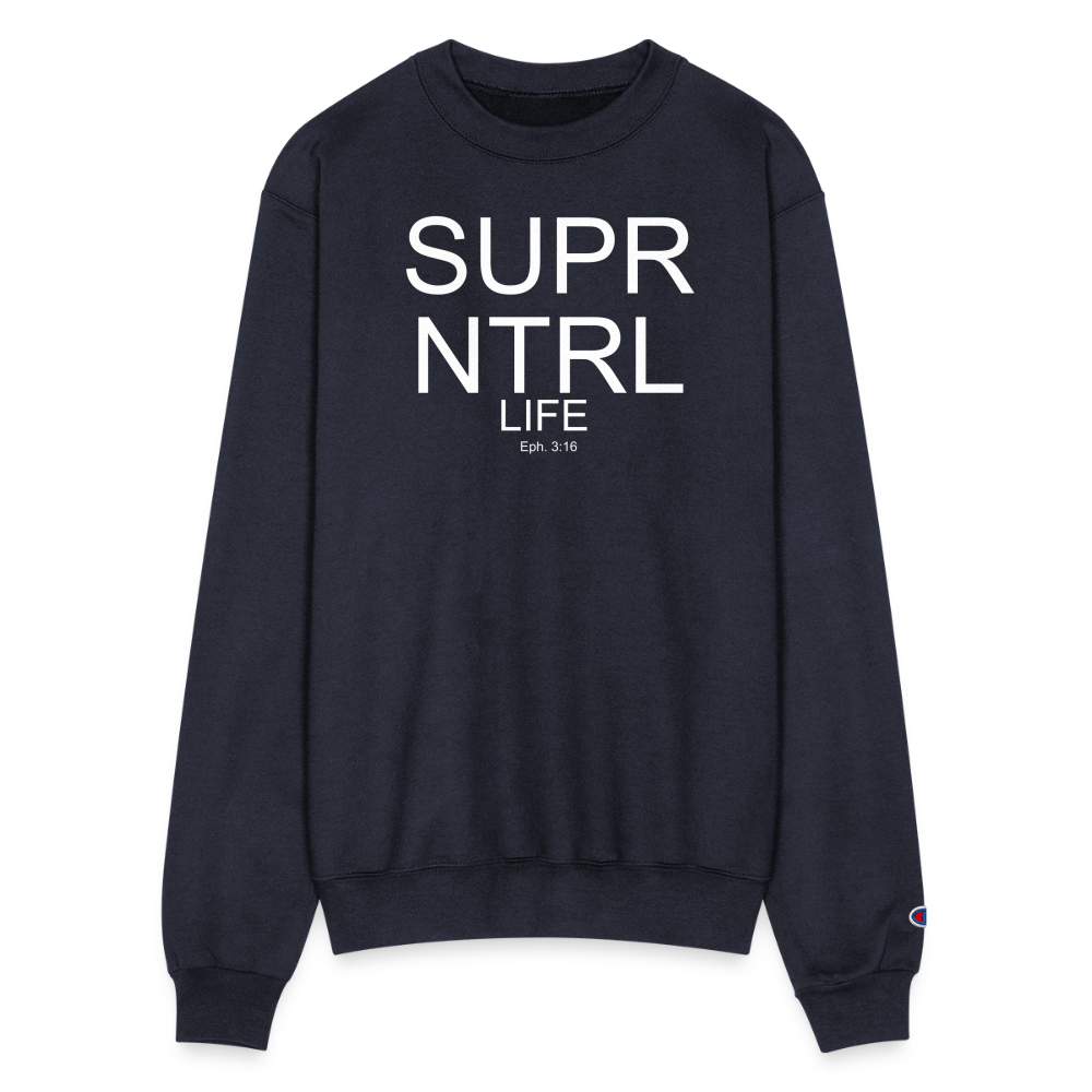 Super Natural LifeChampion Unisex Powerblend Sweatshirt - navy