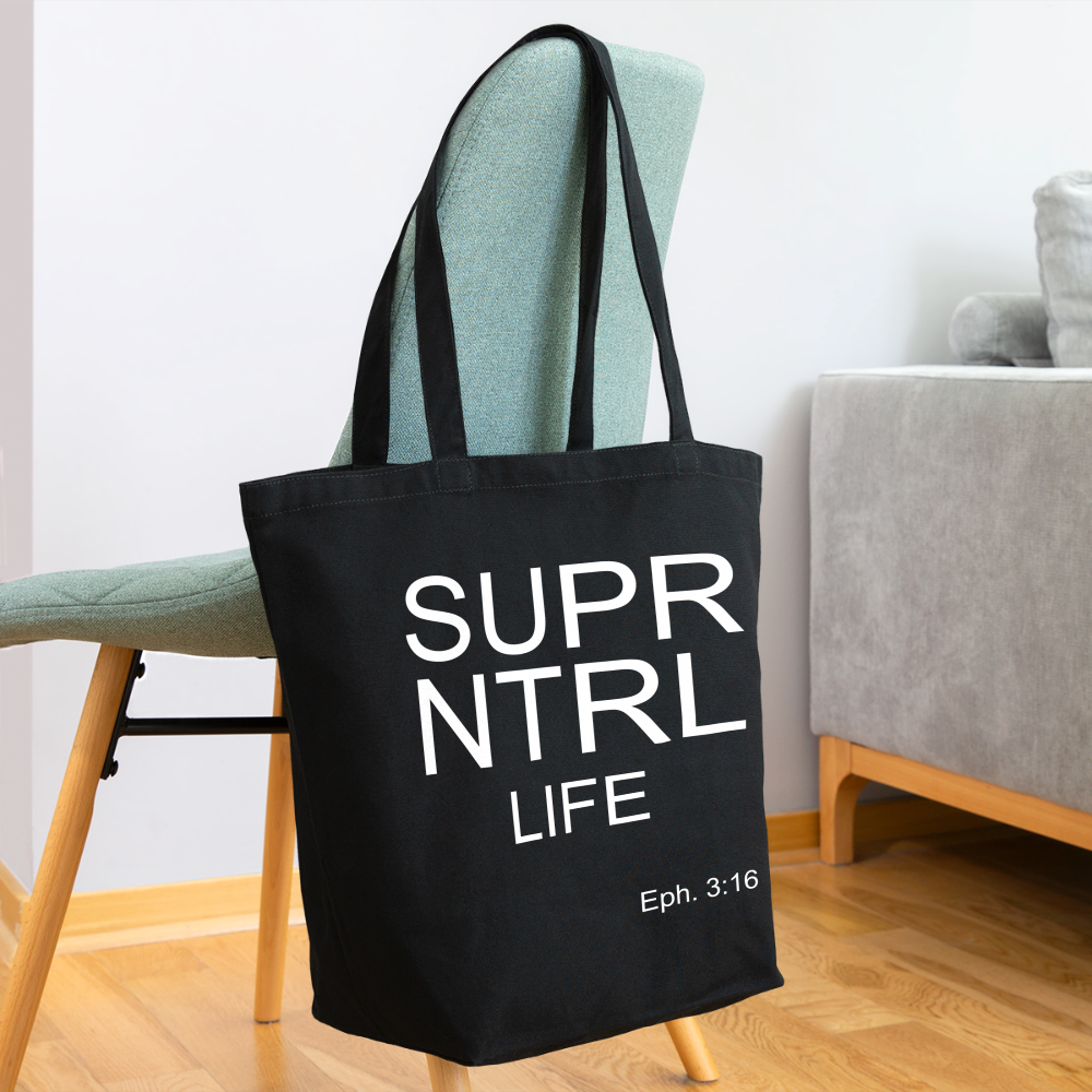 Super Natural Life Eco-Friendly Cotton Tote - black