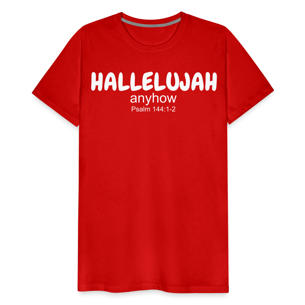 Hallelujah Anyhow Men's Premium T-Shirt - red