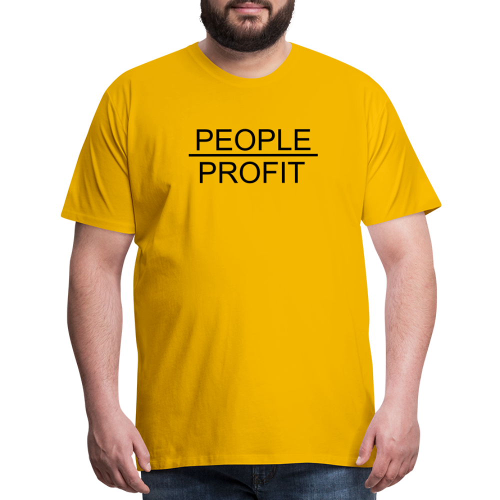 People Over Profit Men's Premium T-Shirt - sun yellow