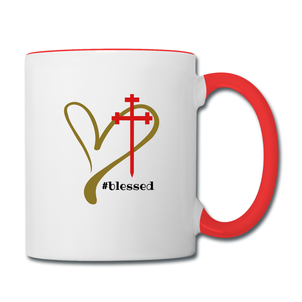 #Blessed Contrast Coffee Mug Elisheba M6:33