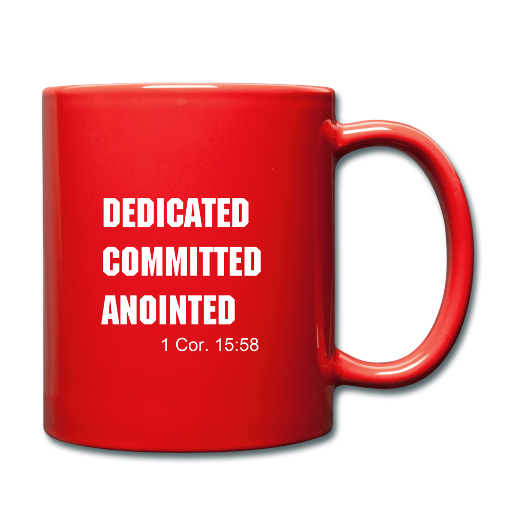 Dedicated, Committed, Anointed Full Color Mug Elisheba M6:33