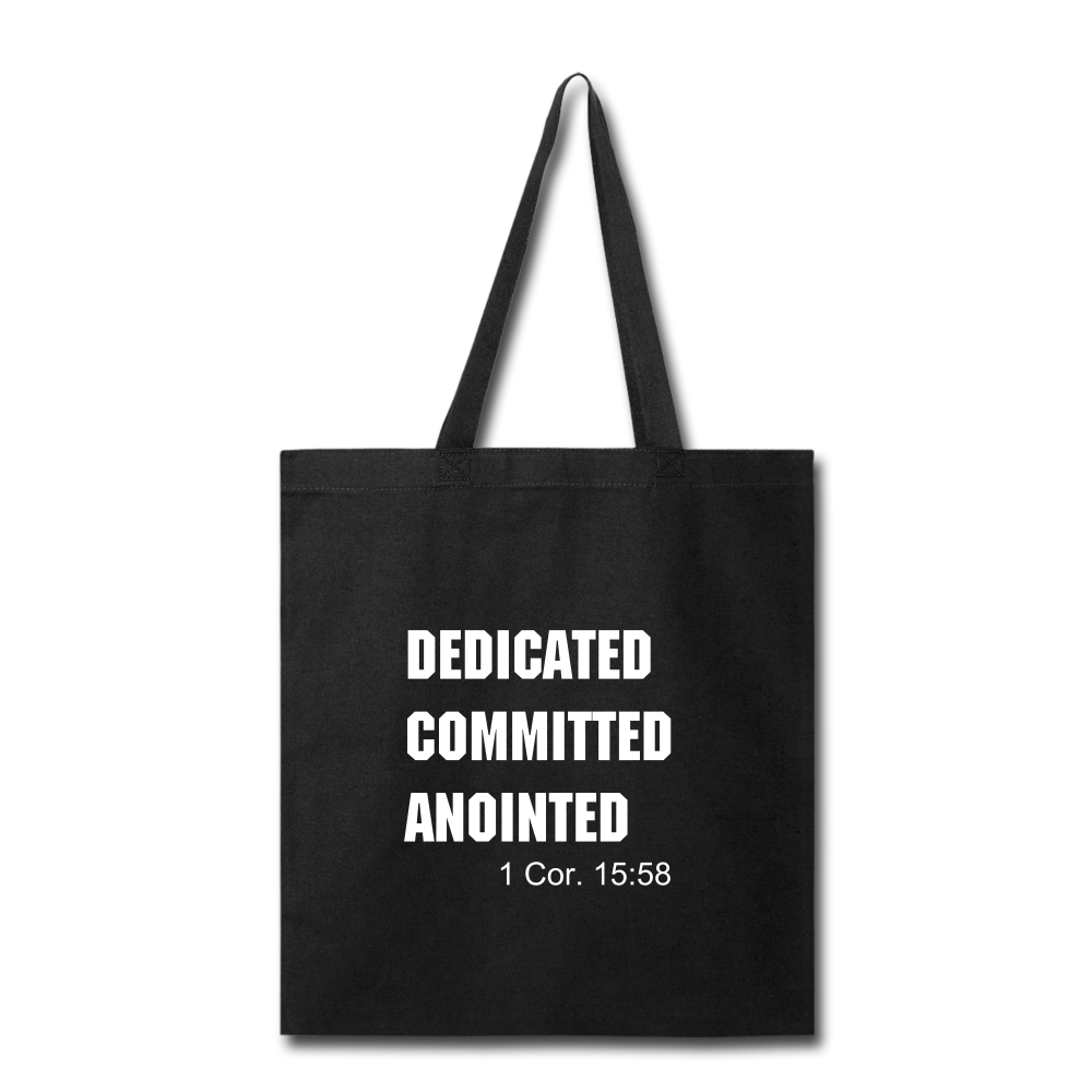 Dedicated Committed Anointed Tote Bag Elisheba M6:33