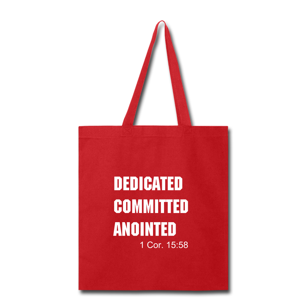 Dedicated Committed Anointed Tote Bag Elisheba M6:33