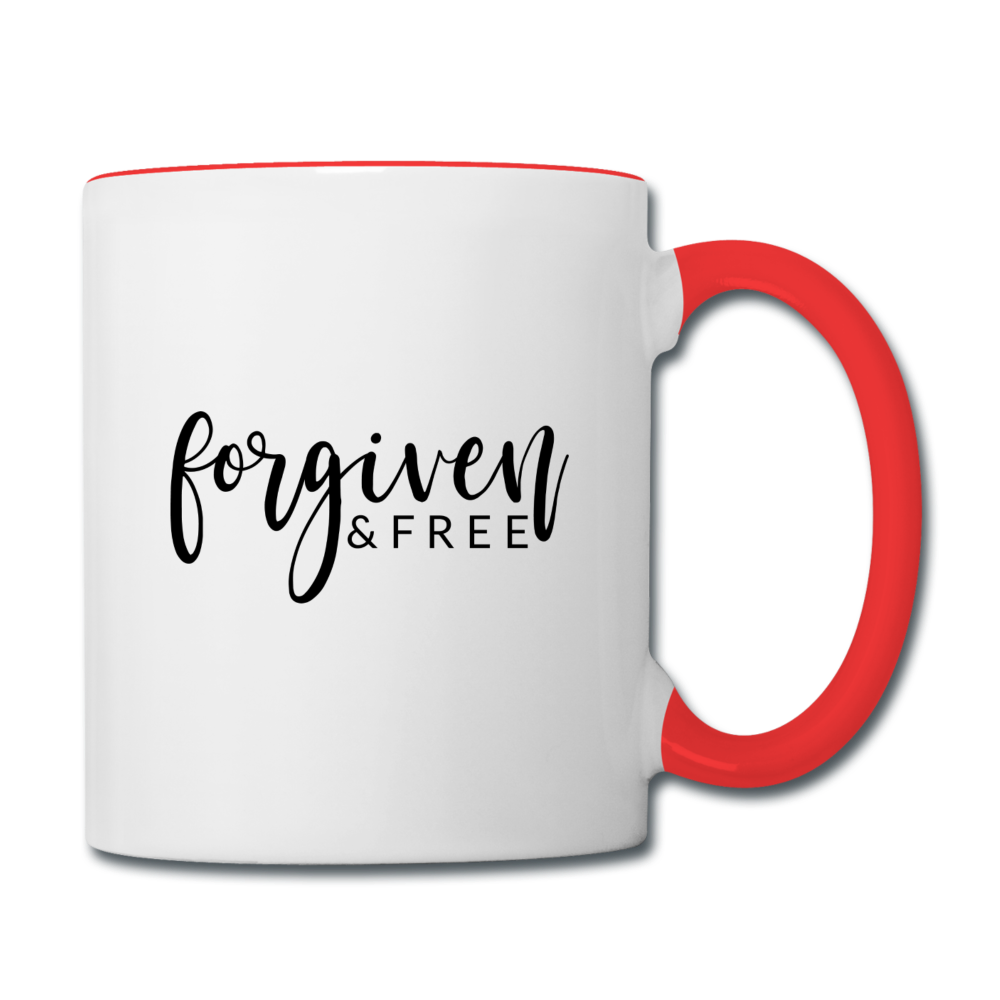 Forgiven & Free Contrast Coffee Mug Elisheba M6:33