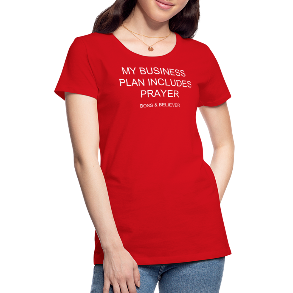 Boss & Believer Women’s Premium T-Shirt - red