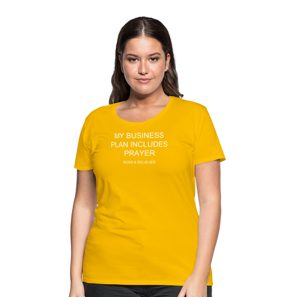 Boss & Believer Women’s Premium T-Shirt - sun yellow