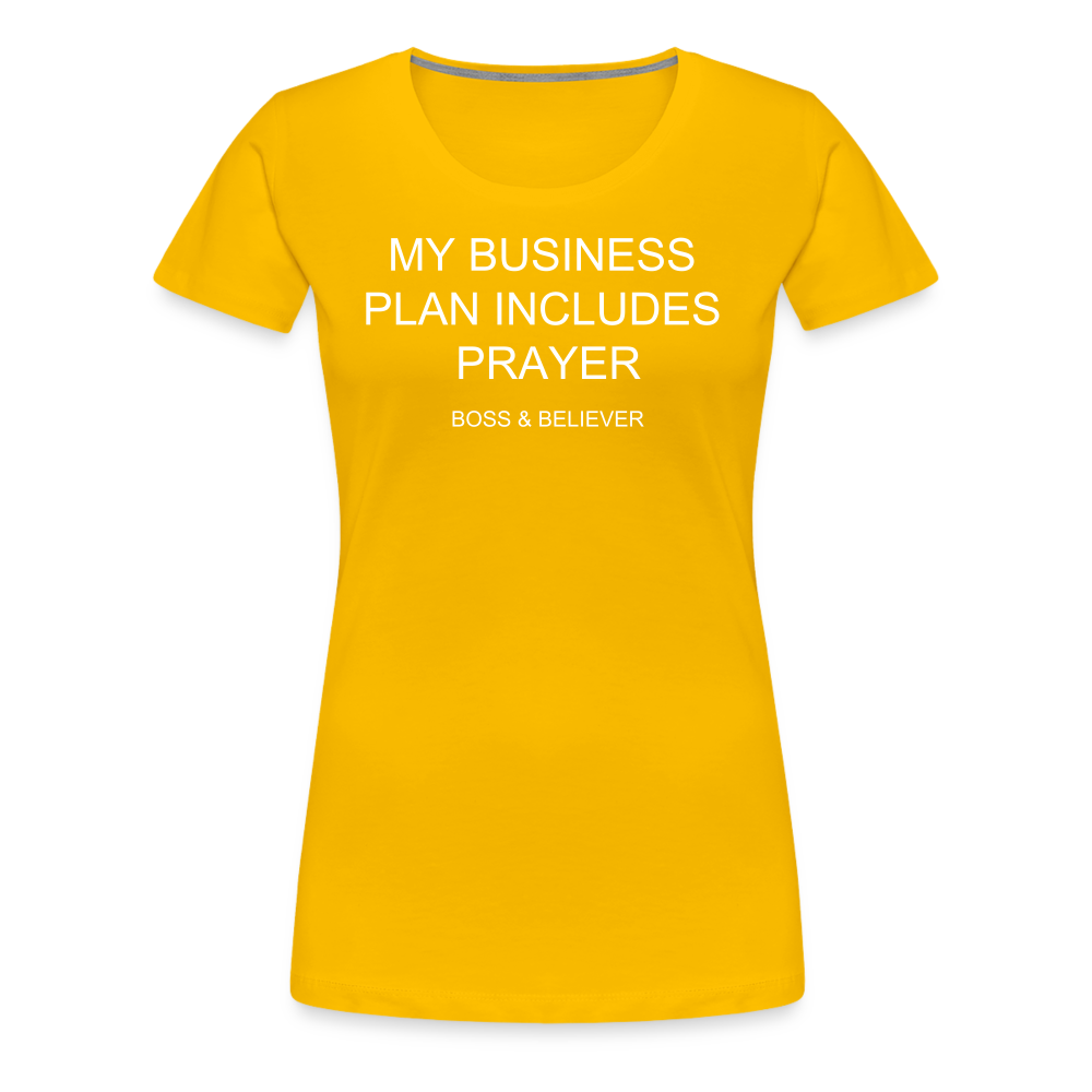 Boss & Believer Women’s Premium T-Shirt - sun yellow