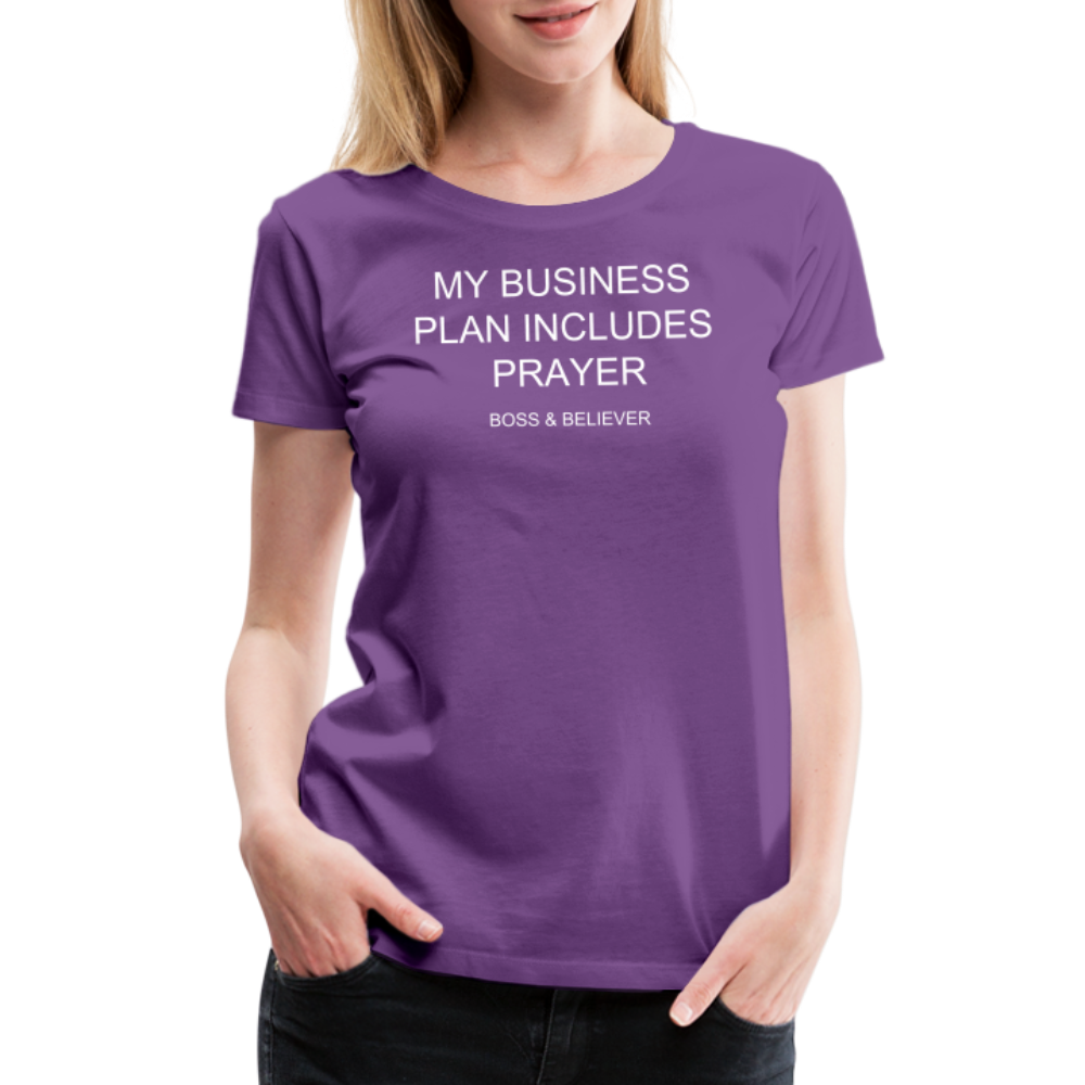 Boss & Believer Women’s Premium T-Shirt - purple