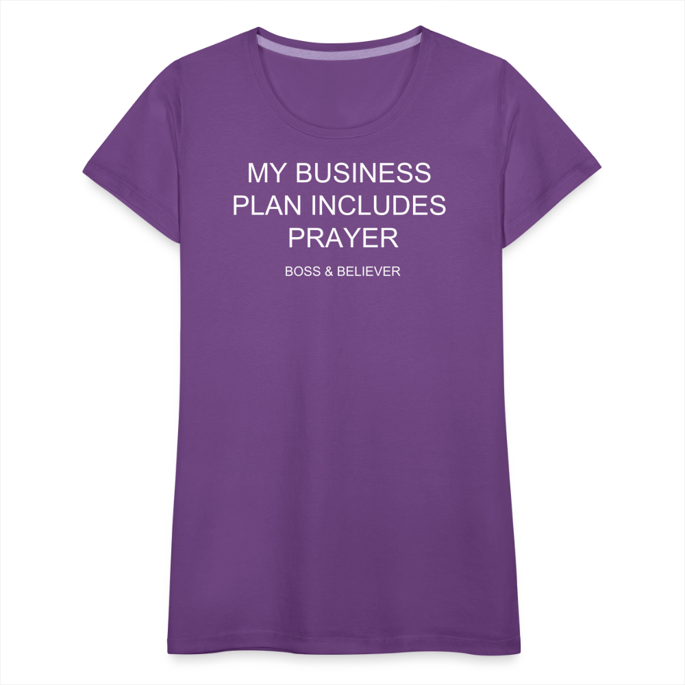 Boss & Believer Women’s Premium T-Shirt - purple