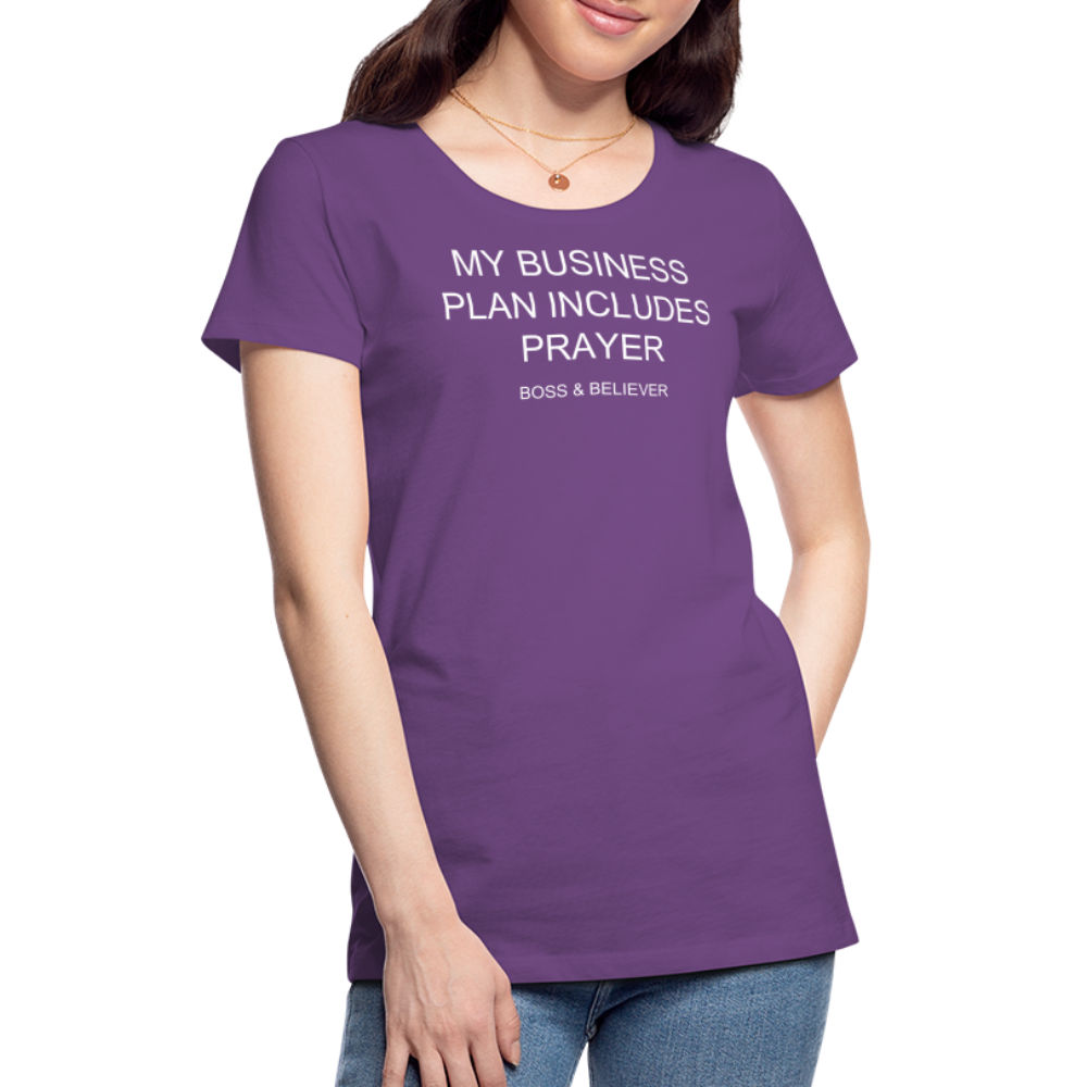 Boss & Believer Women’s Premium T-Shirt - purple