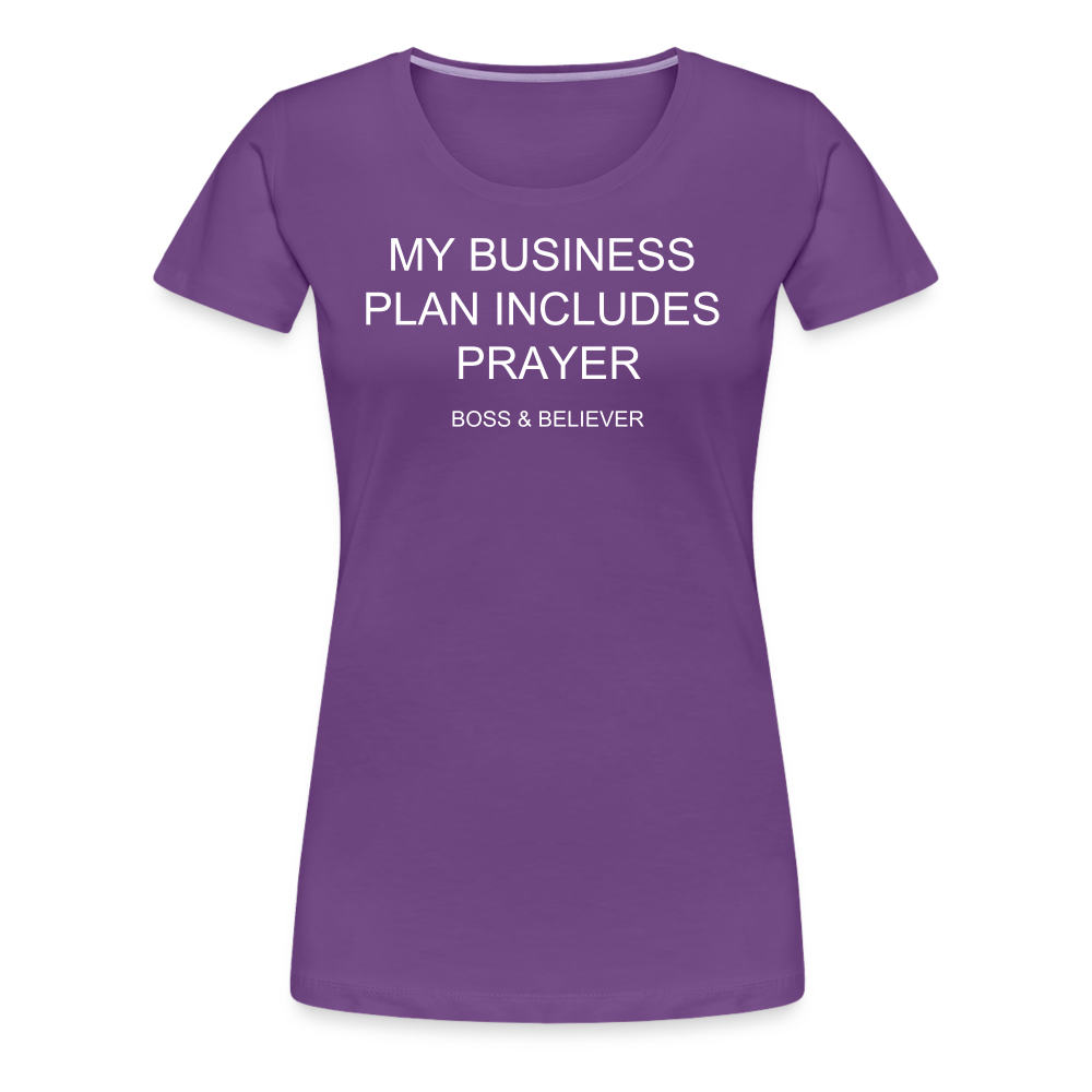 Boss & Believer Women’s Premium T-Shirt - purple