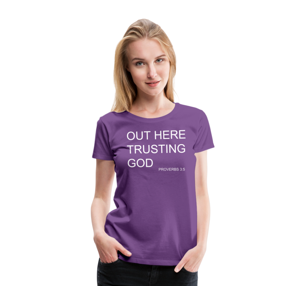Trusting God Women’s Premium T-Shirt - purple