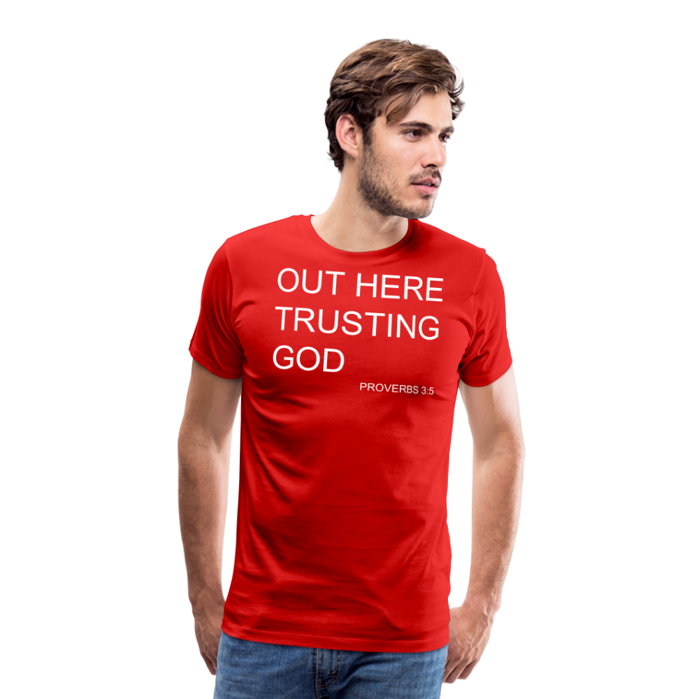 Trusting God Men's Premium T-Shirt - red
