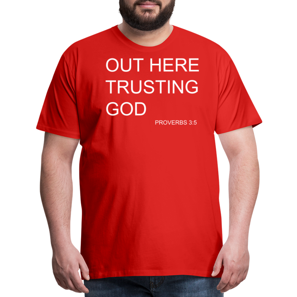 Trusting God Men's Premium T-Shirt - red