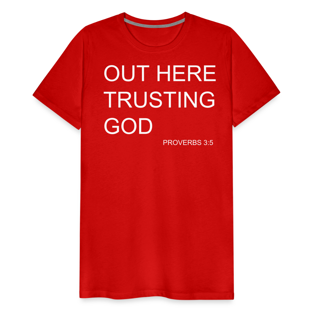 Trusting God Men's Premium T-Shirt - red