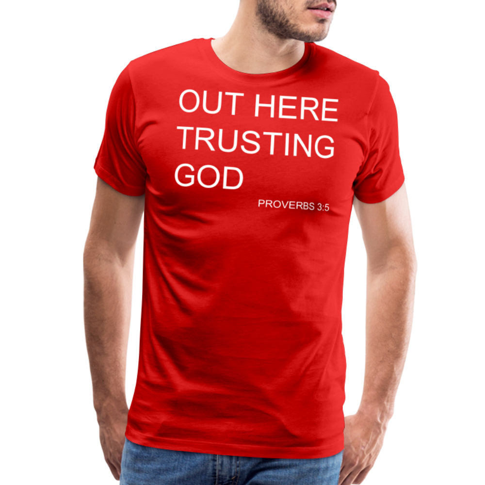 Trusting God Men's Premium T-Shirt - red