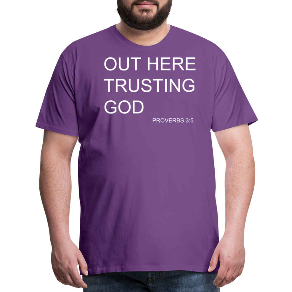 Trusting God Men's Premium T-Shirt - purple