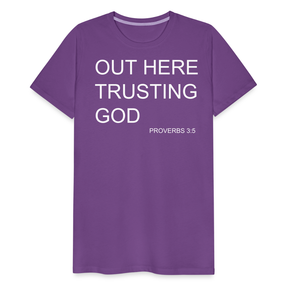 Trusting God Men's Premium T-Shirt - purple