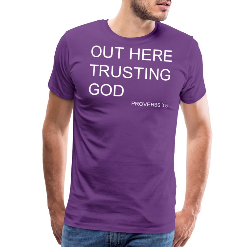 Trusting God Men's Premium T-Shirt - purple