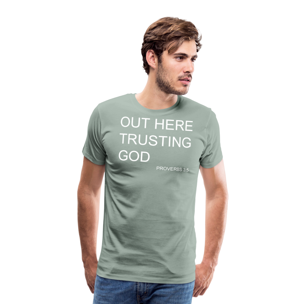 Trusting God Men's Premium T-Shirt - steel green