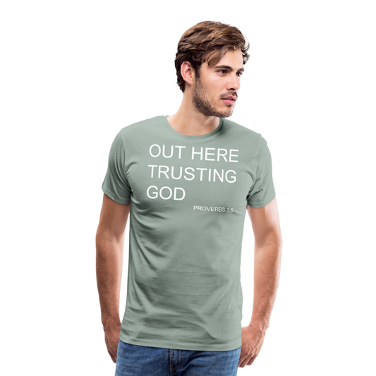 Trusting God Men's Premium T-Shirt - steel green