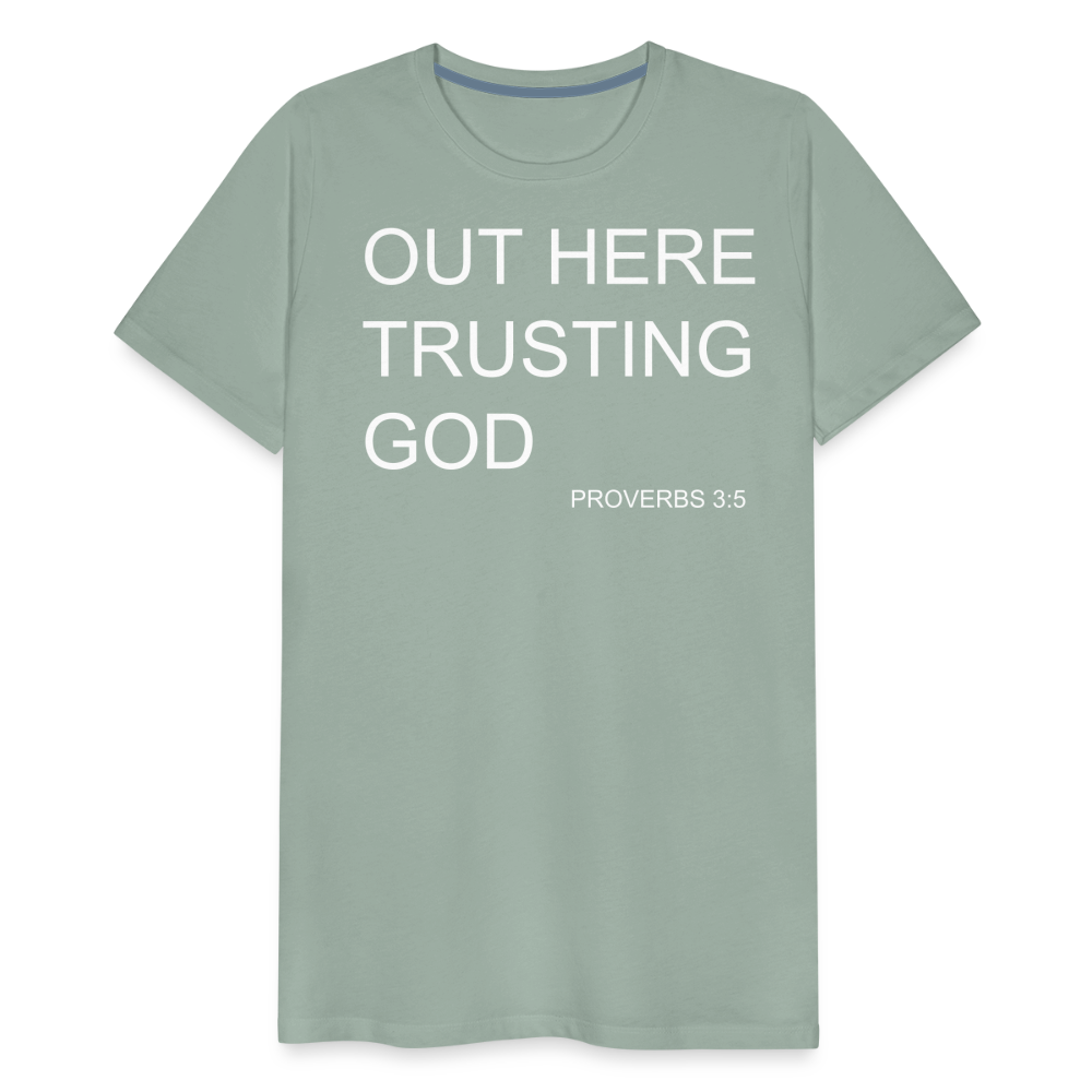 Trusting God Men's Premium T-Shirt - steel green