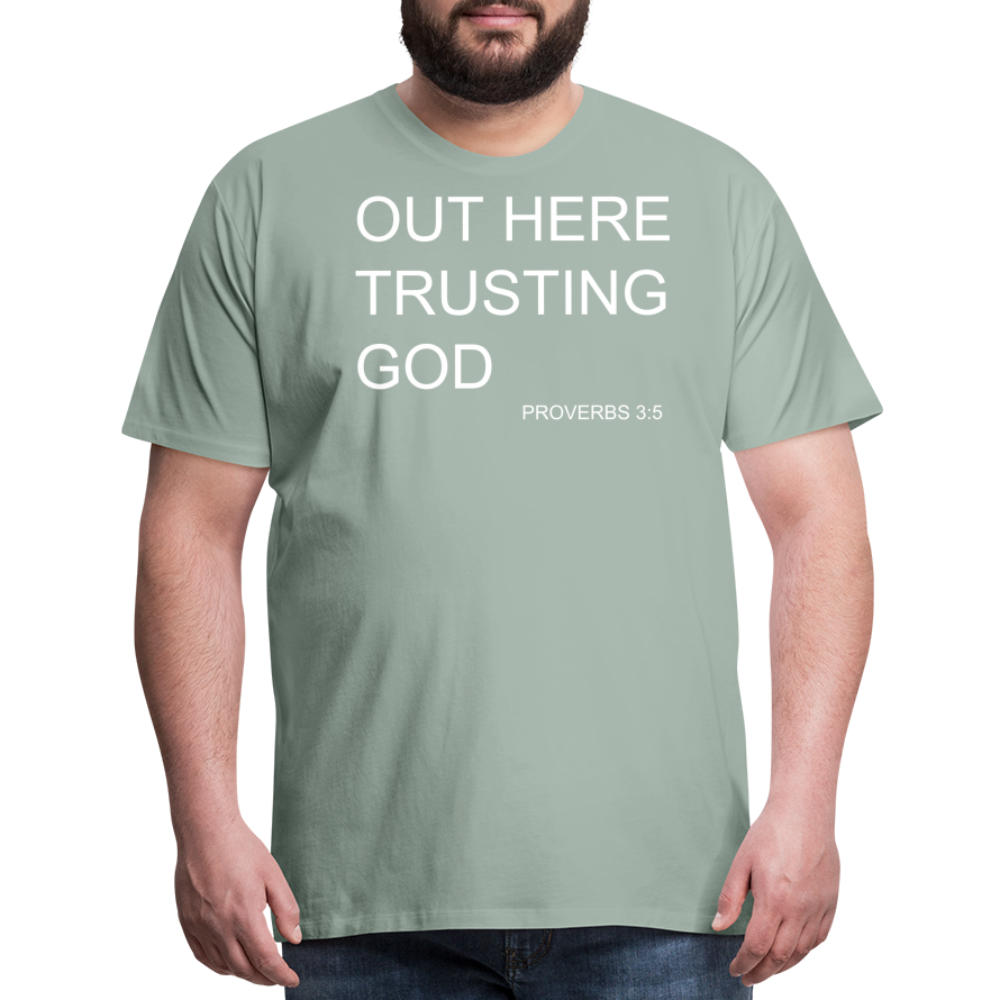 Trusting God Men's Premium T-Shirt - steel green