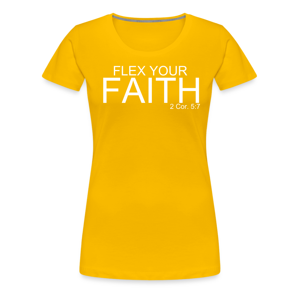 Faith Flex Women’s Premium T-Shirt - sun yellow