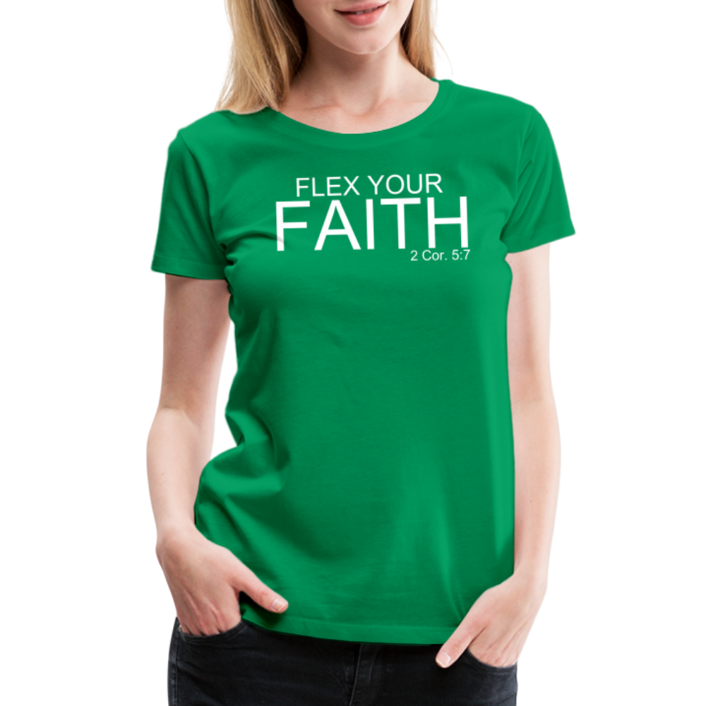 Faith Flex Women’s Premium T-Shirt - kelly green