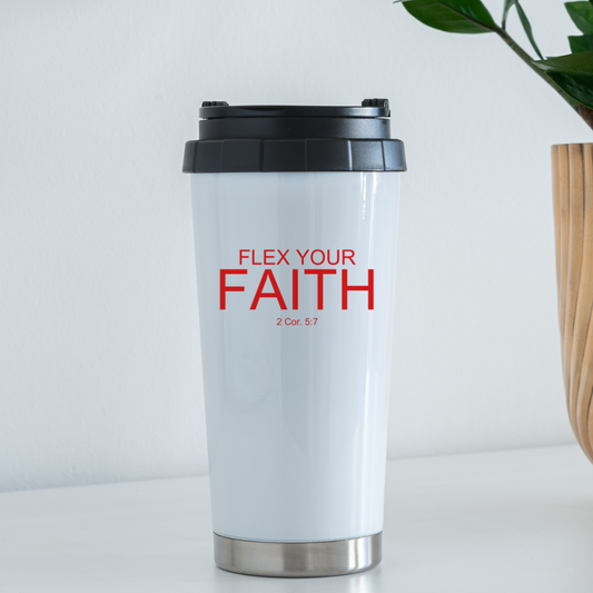 Faith Flex Travel Mug - white