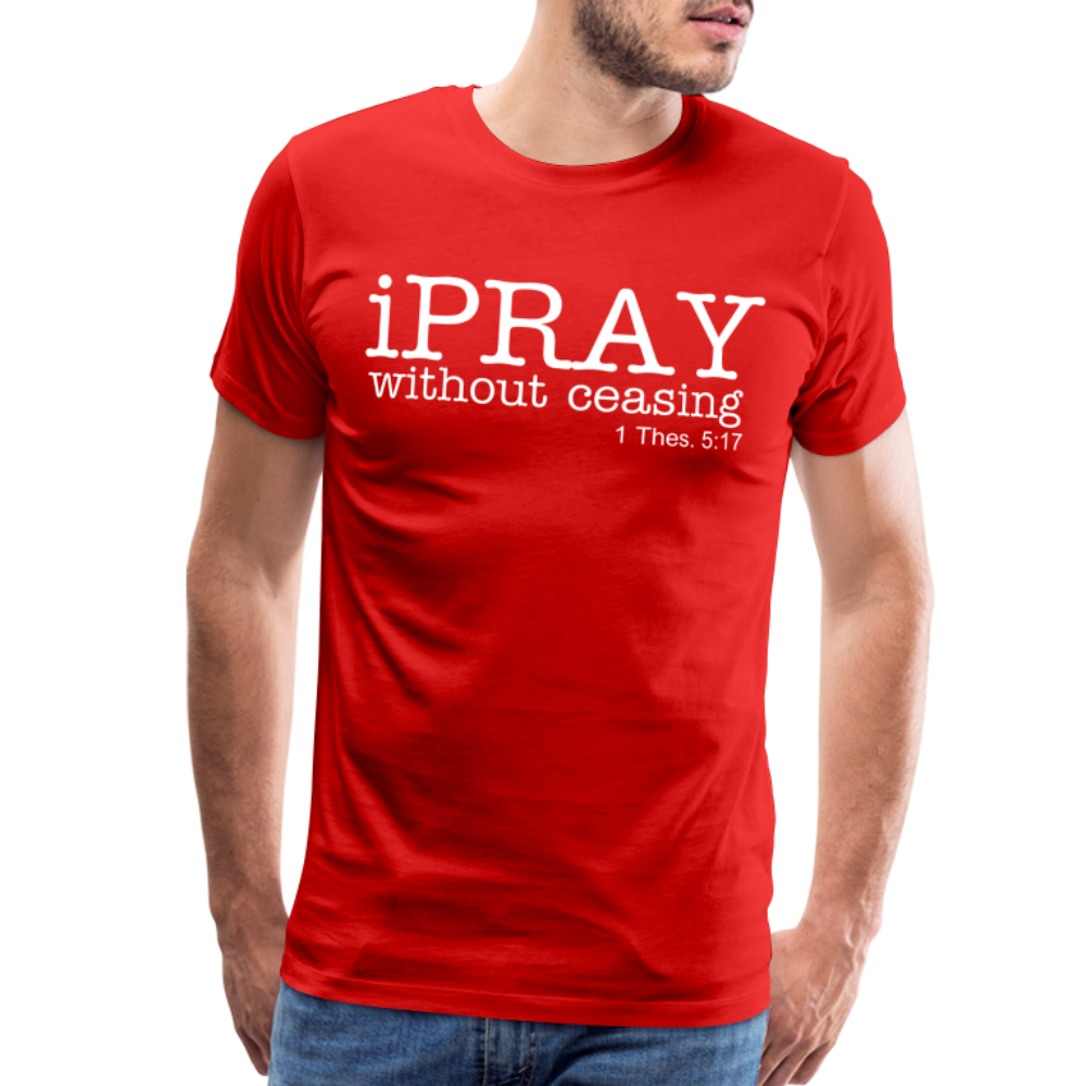 iPray Men's Premium T-Shirt - red