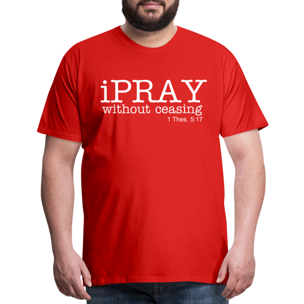 iPray Men's Premium T-Shirt - red