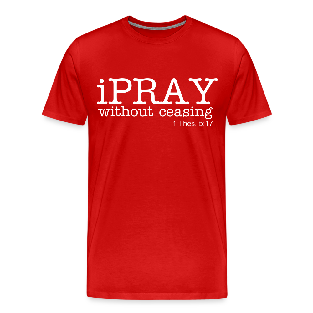 iPray Men's Premium T-Shirt - red