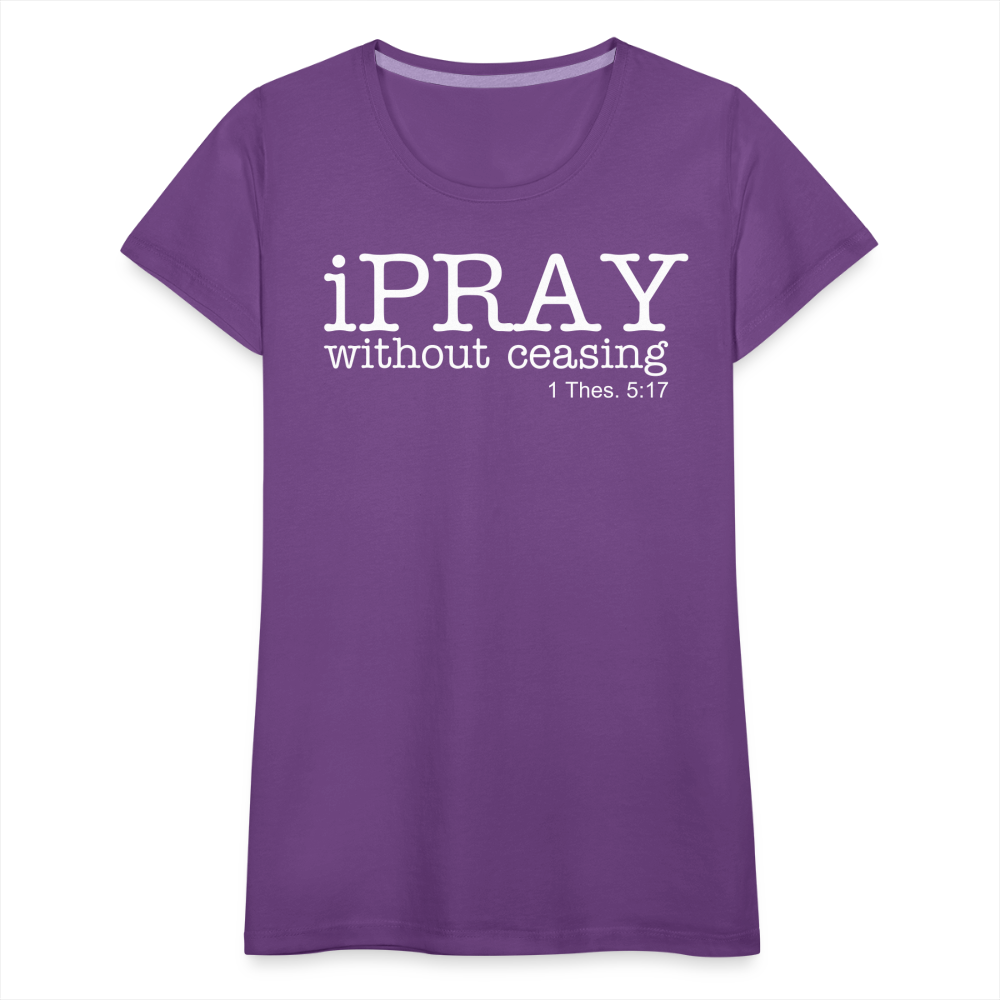 iPray Women’s Premium T-Shirt - purple