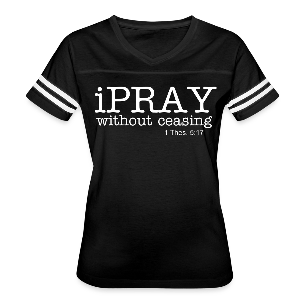 iPray Women’s Vintage Sport T-Shirt - black/white