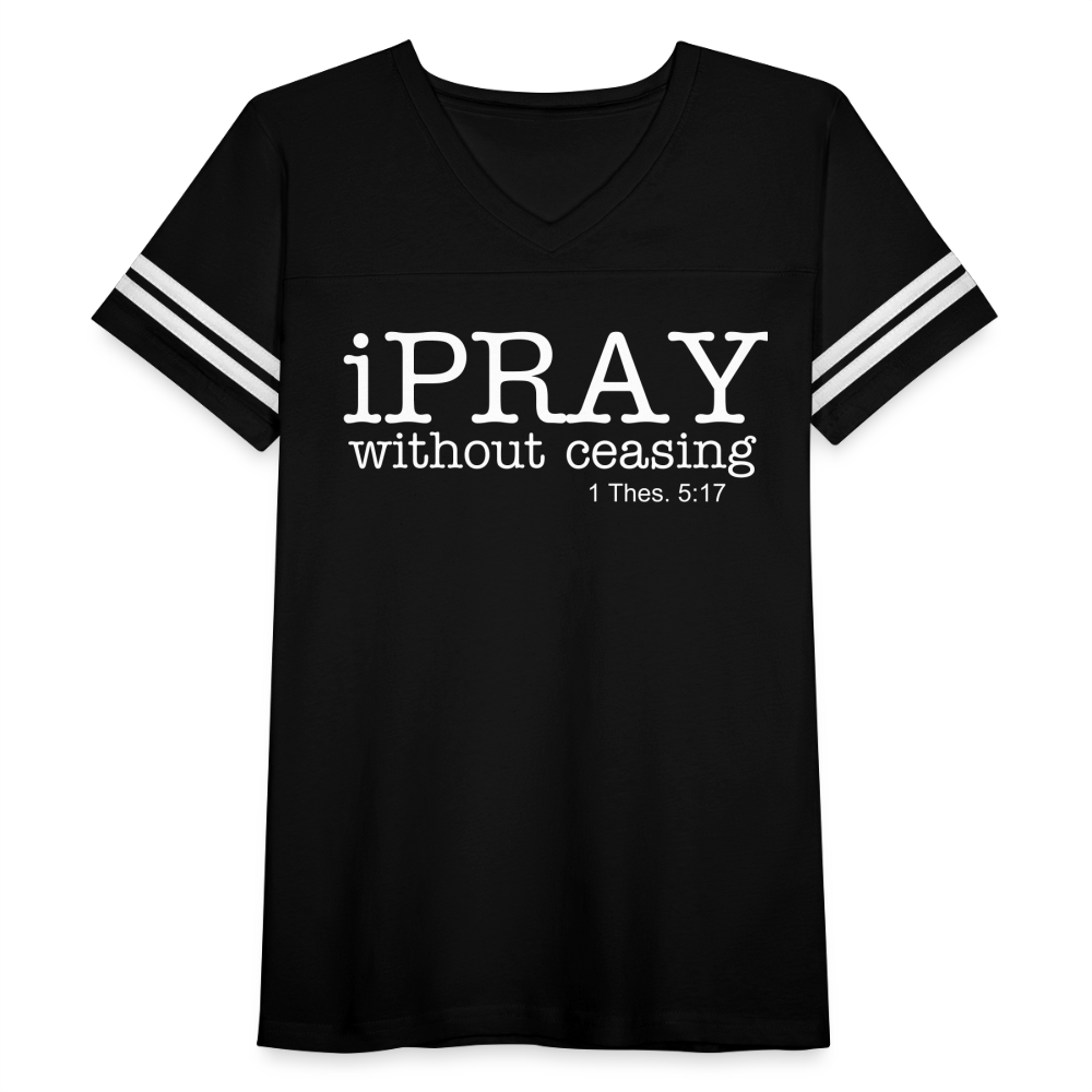 iPray Women’s Vintage Sport T-Shirt - black/white