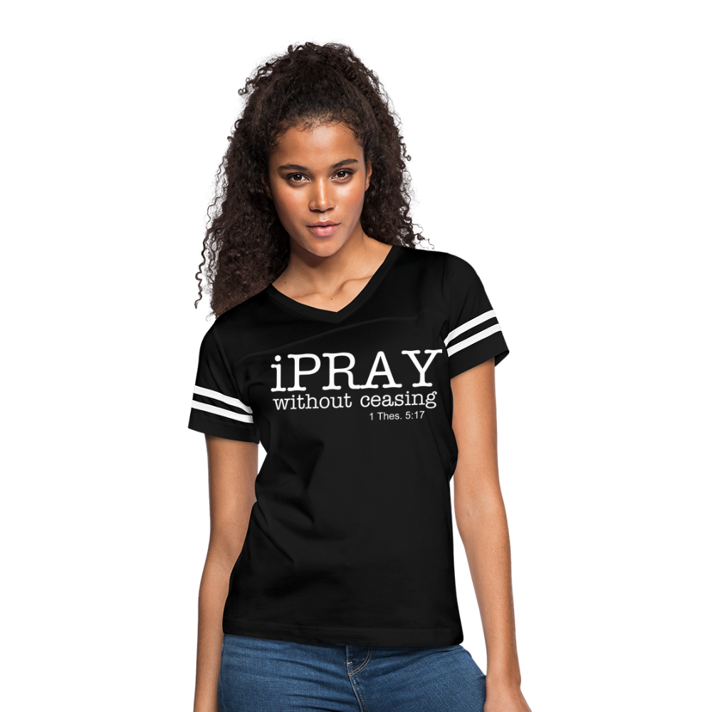 iPray Women’s Vintage Sport T-Shirt - black/white