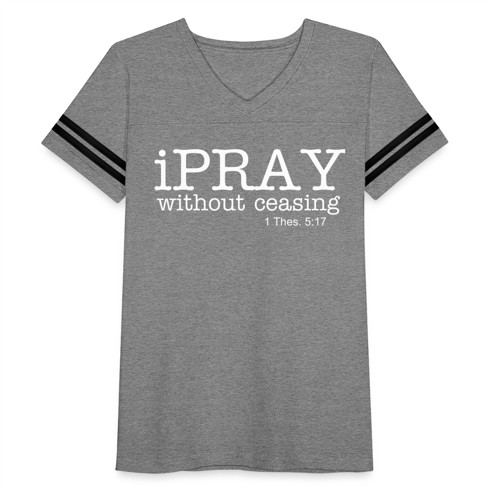 iPray Women’s Vintage Sport T-Shirt - heather gray/charcoal