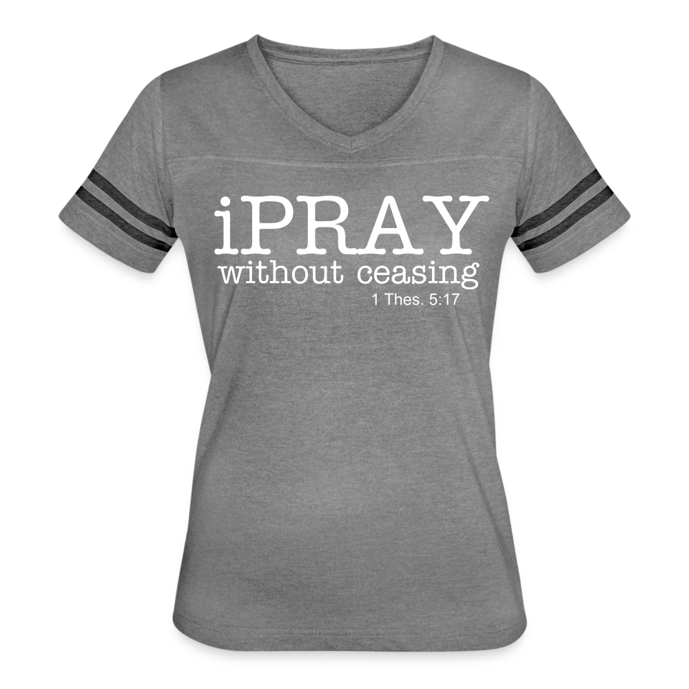 iPray Women’s Vintage Sport T-Shirt - heather gray/charcoal