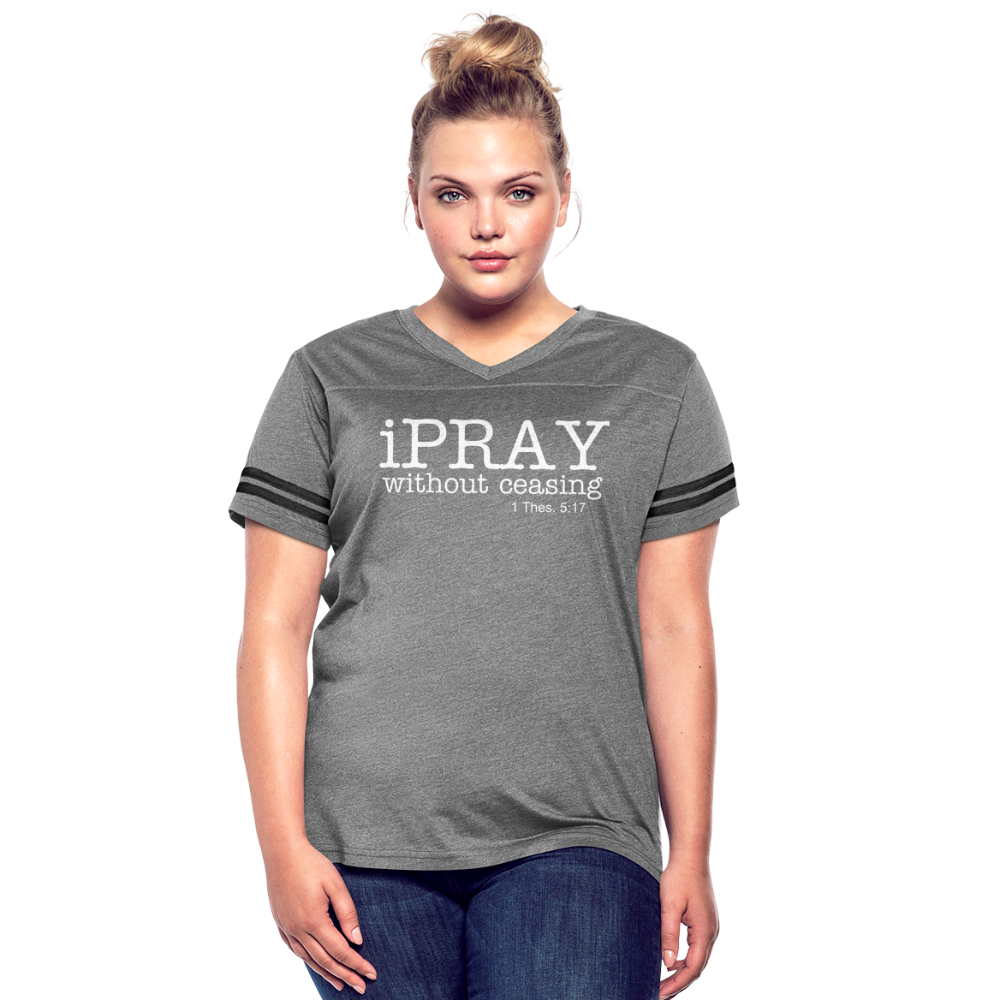 iPray Women’s Vintage Sport T-Shirt - heather gray/charcoal