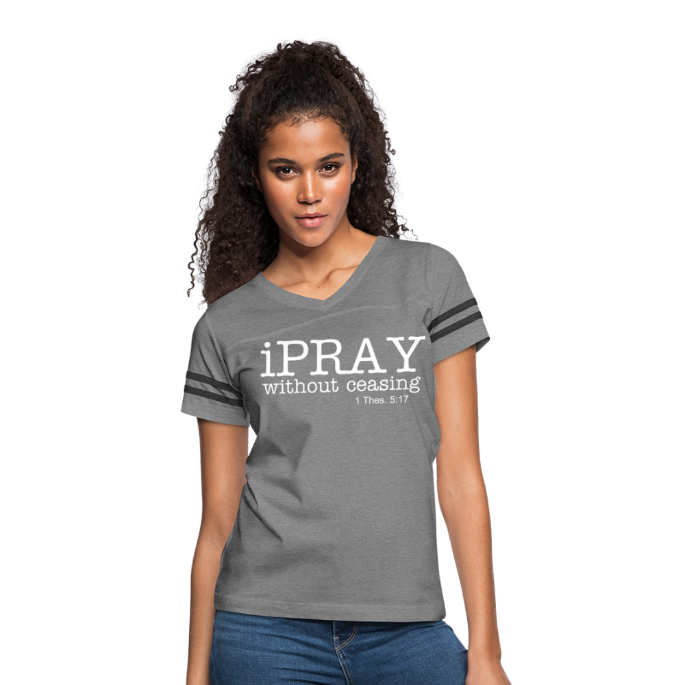 iPray Women’s Vintage Sport T-Shirt - heather gray/charcoal