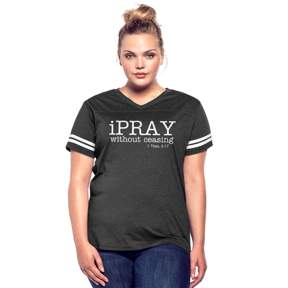 iPray Women’s Vintage Sport T-Shirt - vintage smoke/white