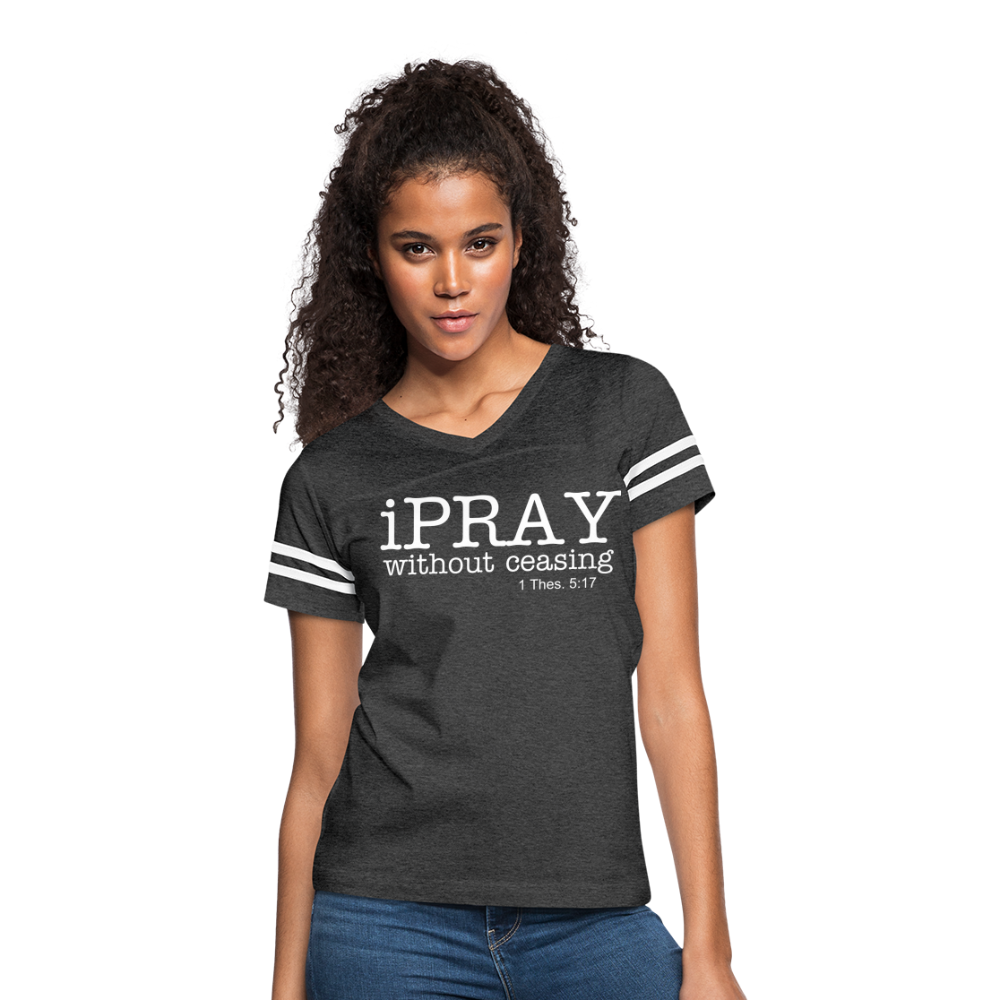 iPray Women’s Vintage Sport T-Shirt - vintage smoke/white