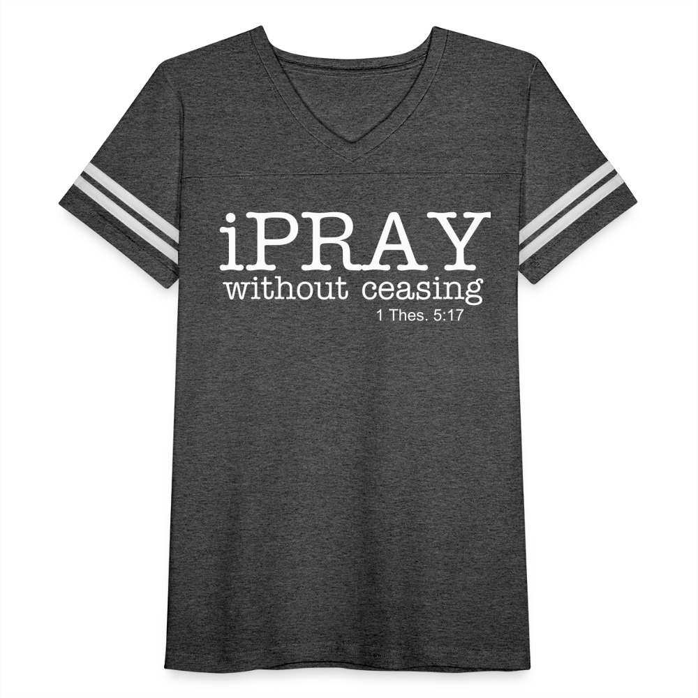 iPray Women’s Vintage Sport T-Shirt - vintage smoke/white