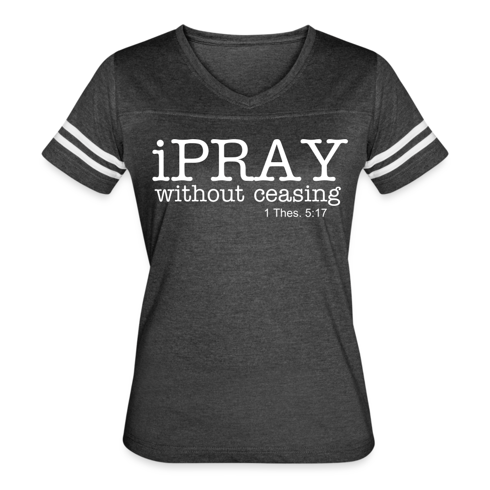 iPray Women’s Vintage Sport T-Shirt - vintage smoke/white