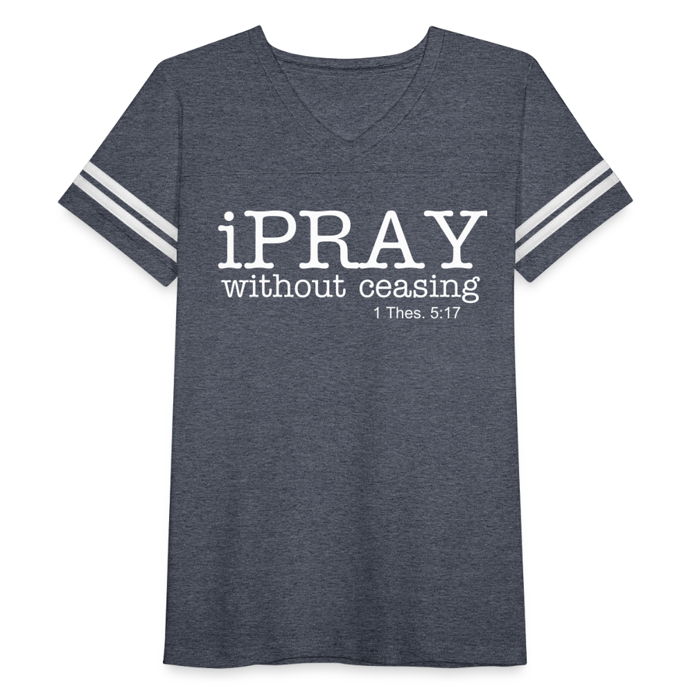 iPray Women’s Vintage Sport T-Shirt - vintage navy/white