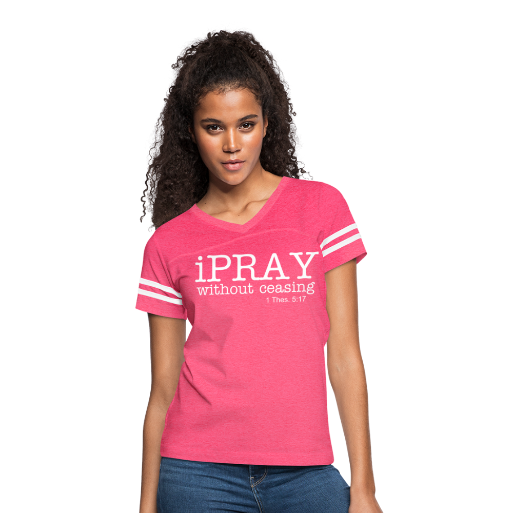 iPray Women’s Vintage Sport T-Shirt - vintage pink/white