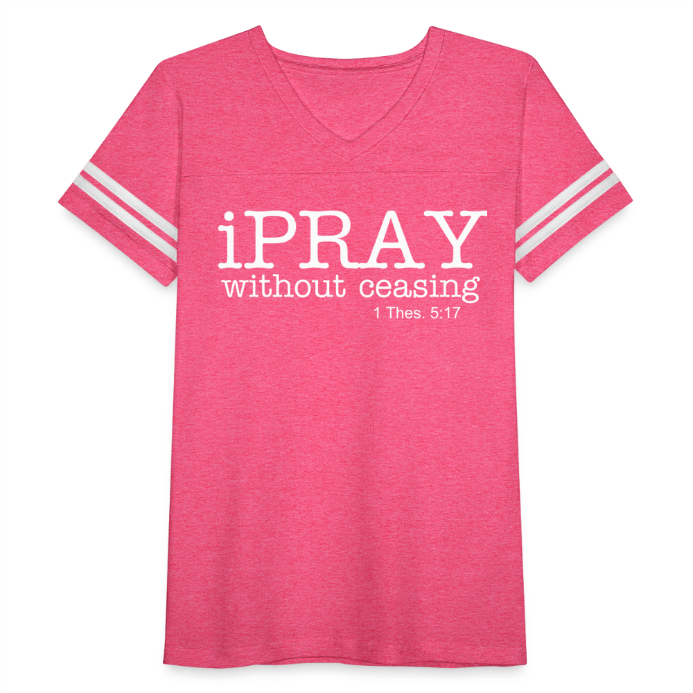 iPray Women’s Vintage Sport T-Shirt - vintage pink/white