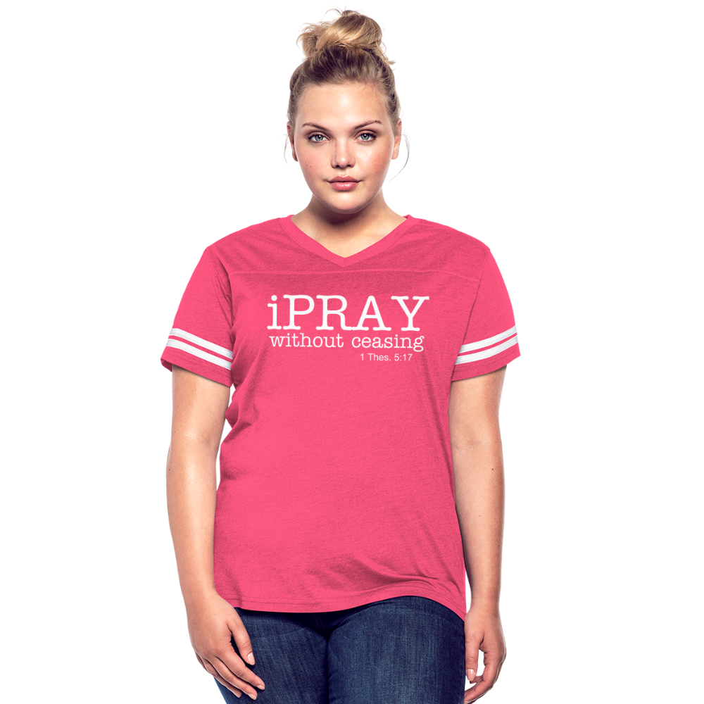 iPray Women’s Vintage Sport T-Shirt - vintage pink/white